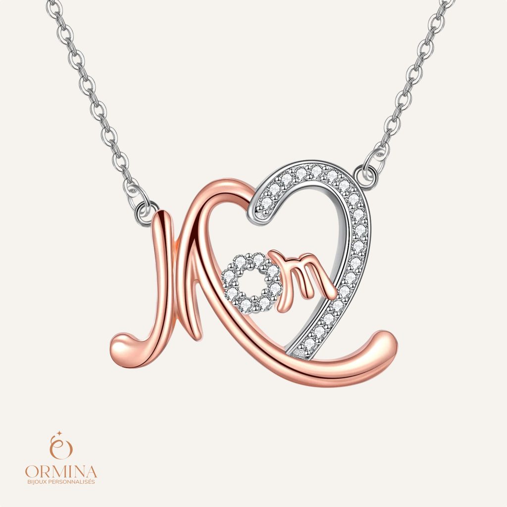collier "mom" pour maman - argent s925