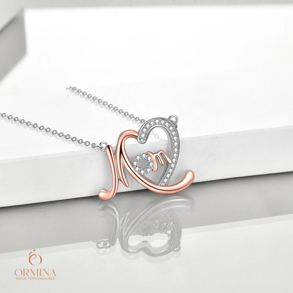 collier "mom" pour maman - argent s925