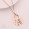 collier trois gouttes d'eau à personnaliser