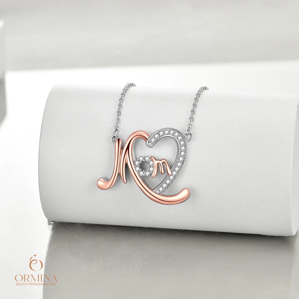 collier "mom" pour maman - argent s925