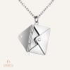 collier enveloppe "i love you" personnalisé