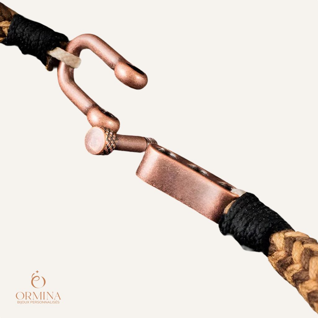 bracelet marinière personnalisé cordon tissé pour homme